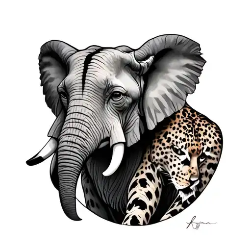 Elephant And Cheetah