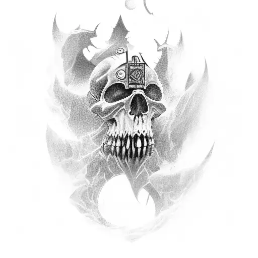 A Black-grey Tattoo Of A Gaming Contoller With A Bible Verse