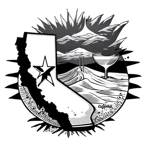 Hour Glass With Sand With Nevada Texas And California In It