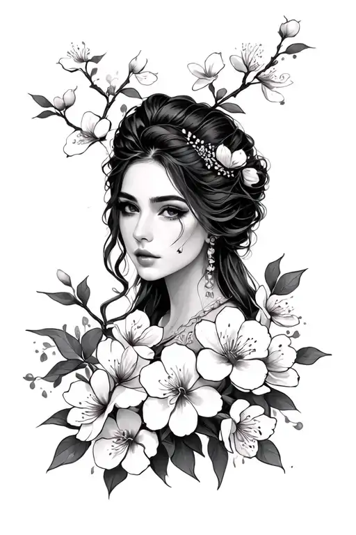 Seja Grato With Cherry Blossom Background On Wrist