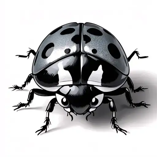 Ladybug With An M In One Of Its Spots