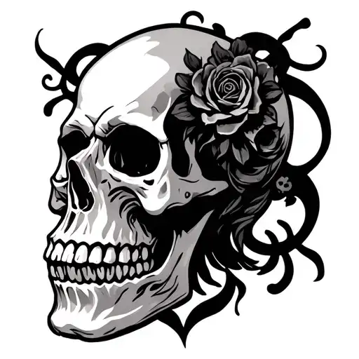 Gothic Skull Print