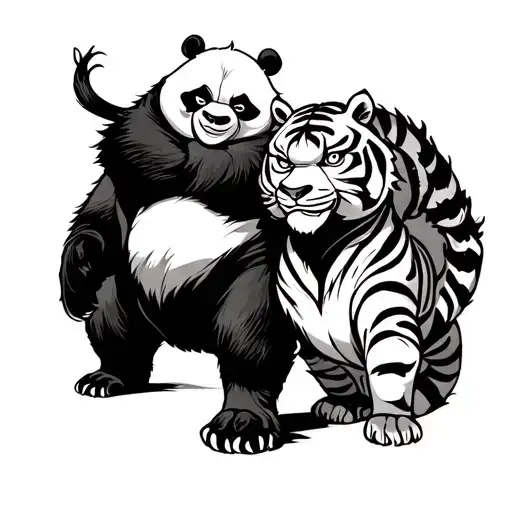 Kung Fu Panda Po And Tigress Forearm