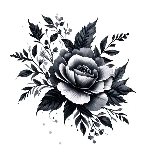 Dark Dusty Floral Sleeve