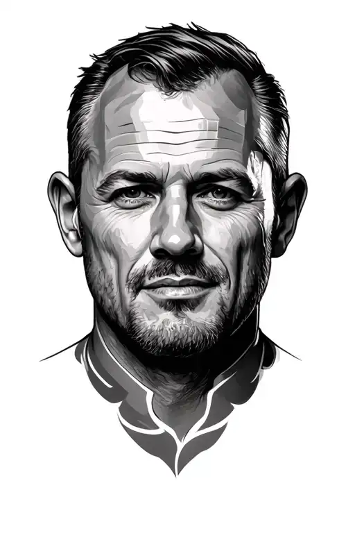 Portrait Of My Dads Face