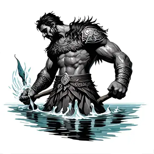 Warrior One With Water Delivered By Gods Hand