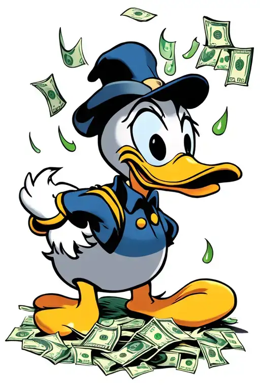 Donald Duck Money Raining