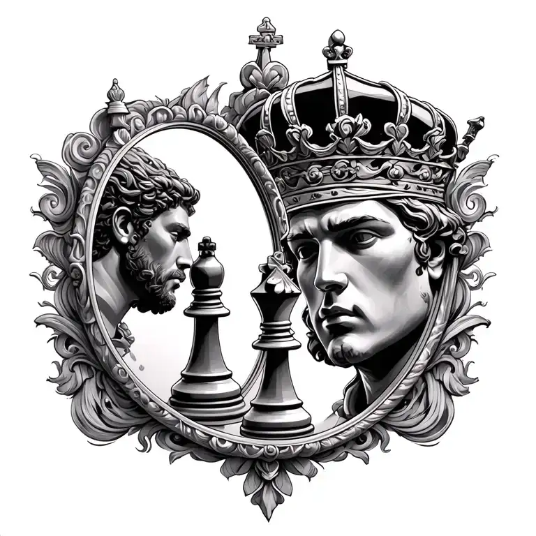 A Chess Pawn Looking In The Mirror And Seeing A King Piece