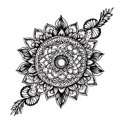 Girly Mandala Quarter Sleeve