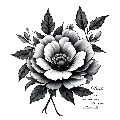 Birth Flower With Name & Date Of Birth