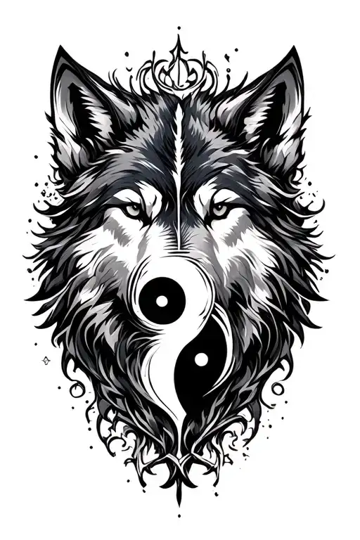 Irish Wolf Yin Yang