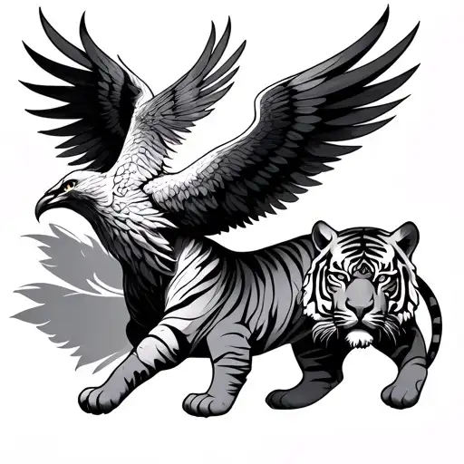 Phoenix On Top Of Tiger