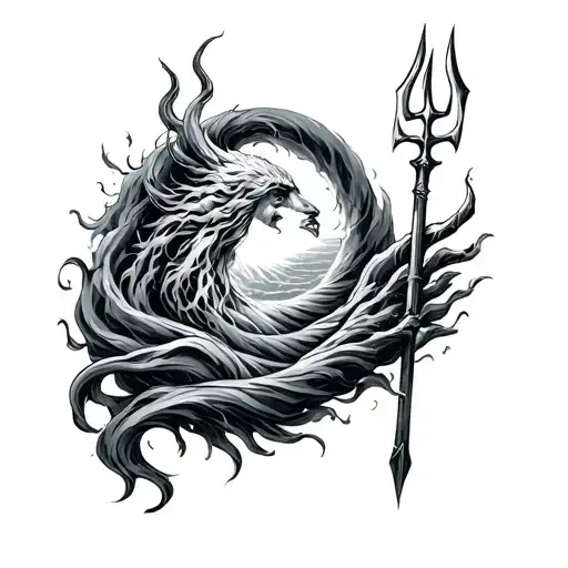 Infinity Through The Journey Fill With Storms Incorporating Poseidon's Trident