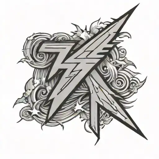 Lightening Bolt With The Word Zeus In It