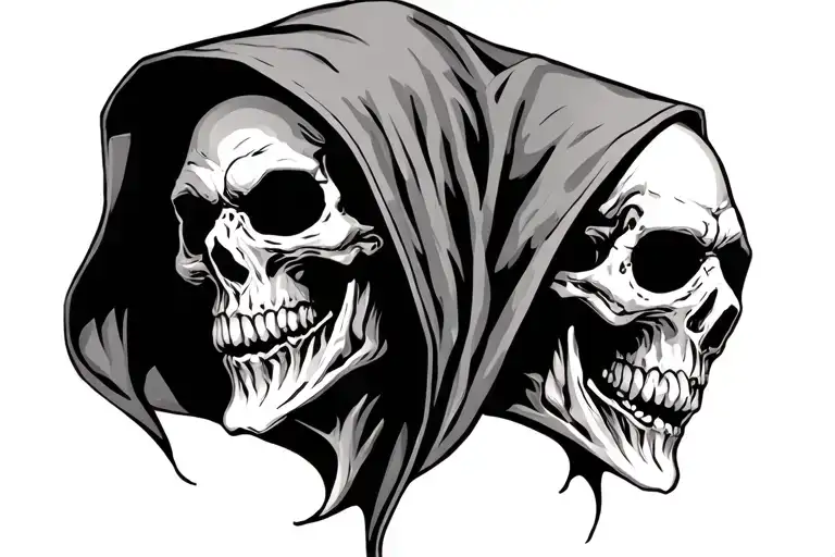 Head Of Death With A Hood