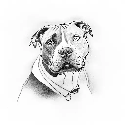 Design A Detailed Portrait Of A Pitbull With Coffee Beans In A Black-grey Style