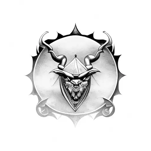 A Personalized Emblem Combining Symbols Of Strength And Guidance