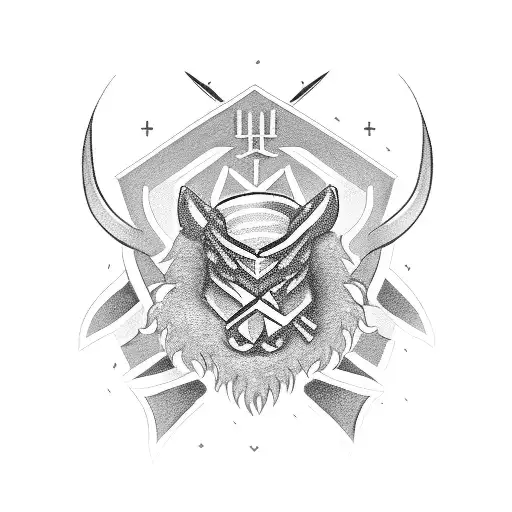 A Personalized Emblem Combining Symbols Of Strength And Guidance