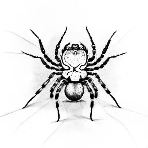Spider With Shadow
