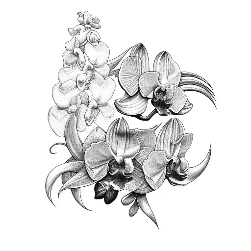 Phoenix With Orchids