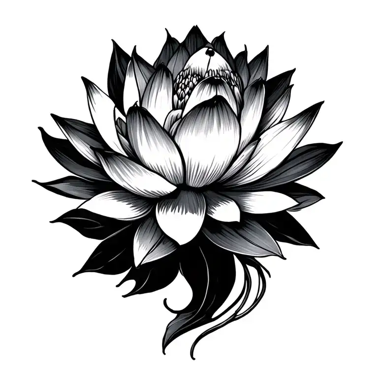 A Swallow That Flights To A Flowers Lotus Flower