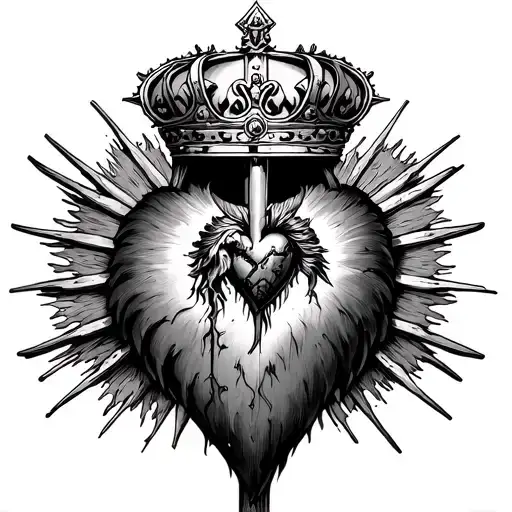 Sacred Heart Crown Spine Christ