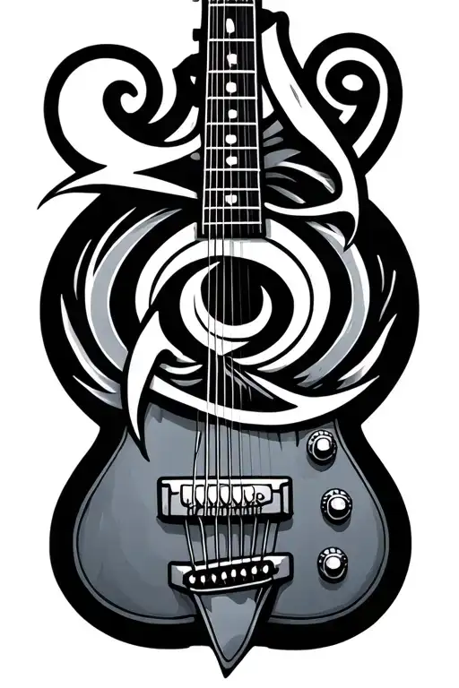 Guitar With Hidden Letters