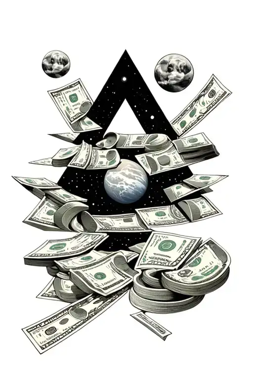 Universe Money Attraction Geometric Triangle Shape