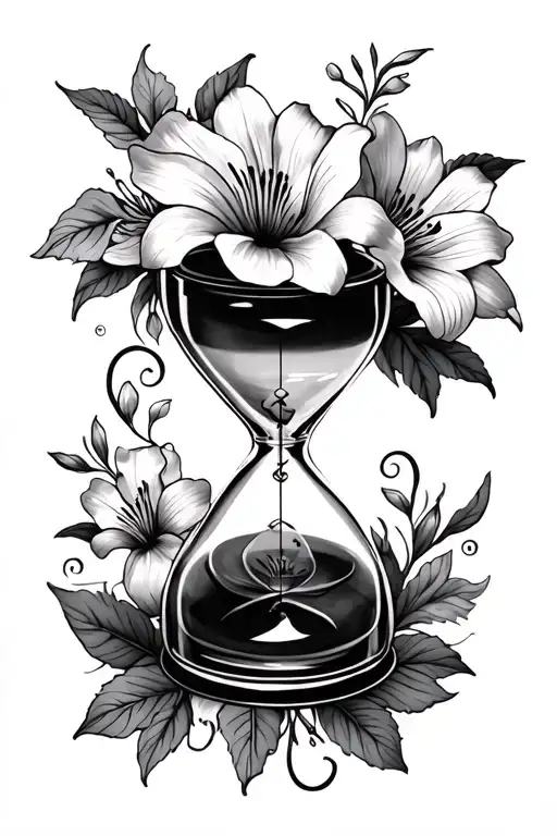 Lili Flowers And Hour Glass