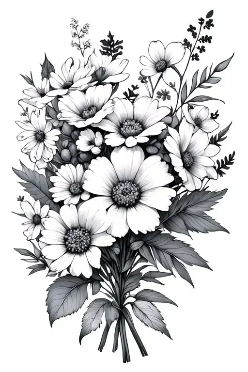 December And March Birth Flower Bouquet