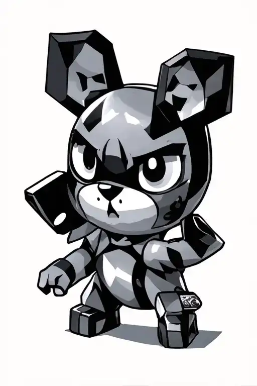 Geometrical 90S Cartoon Characters