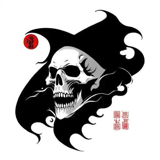 Traditional Japanese With Reaper Death Seal