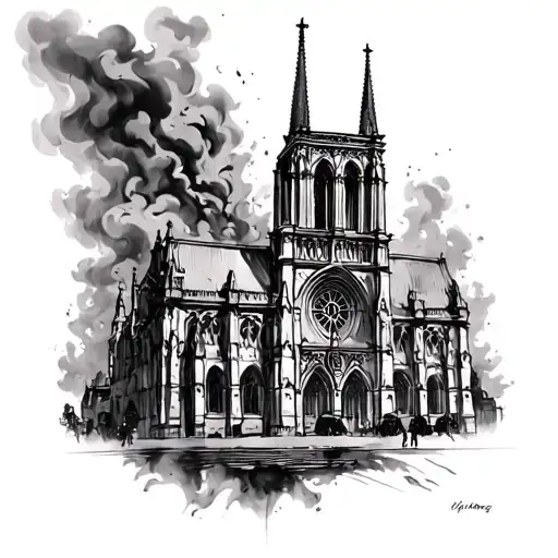 Notre Dame In Fire