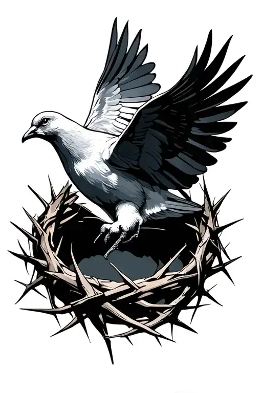 Dove Crown Of Thorns