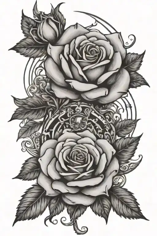 Sagittarius Sign And A Rose