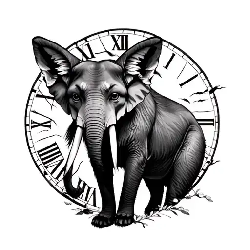 Elephant Fox Clocks Sunshine