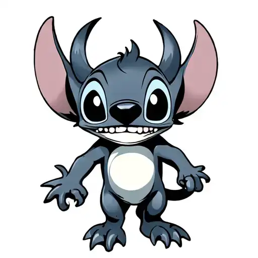 Taz Manian Devil And Disney Stitch