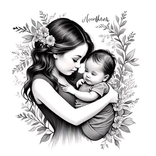 Mom Holding Baby Girl Side Profile Emelia November 28Th 2023