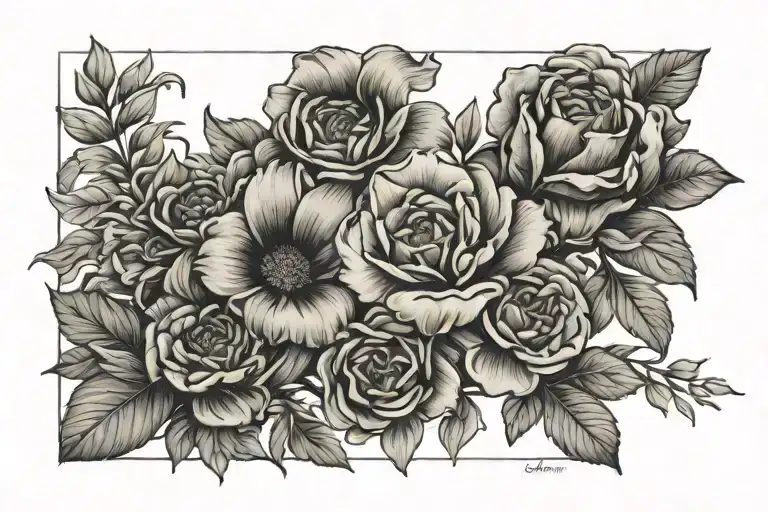 July Birth Flowers Cadi-corner