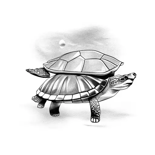 Fox Playing With A Turtle