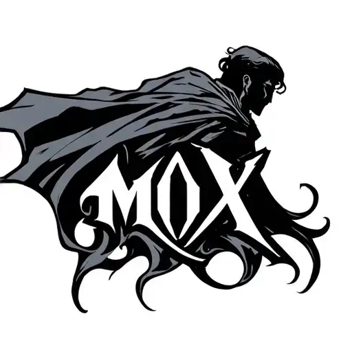 Word Mox Wearing A Cape Flowing