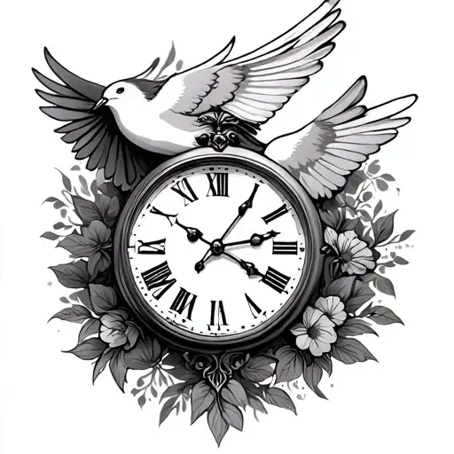 Dove With A Clock