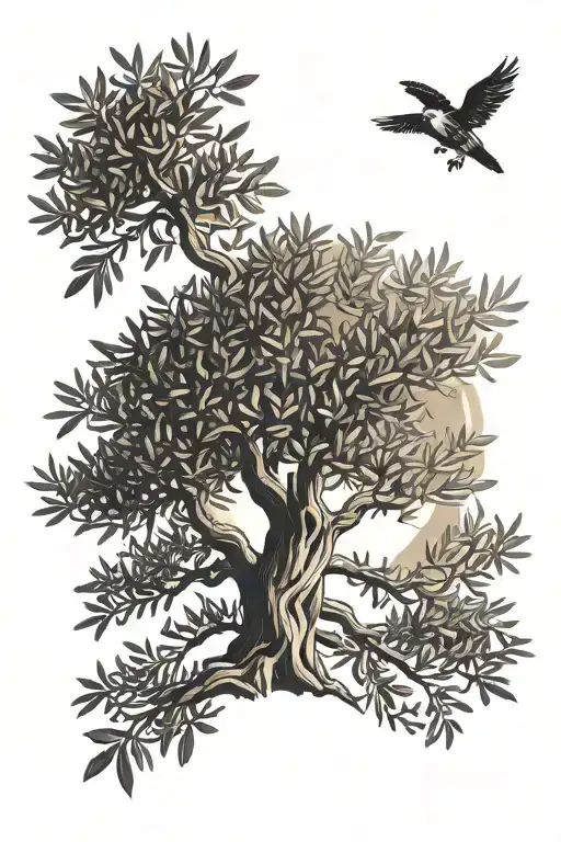 Olive Tree Sun Rays Shinning