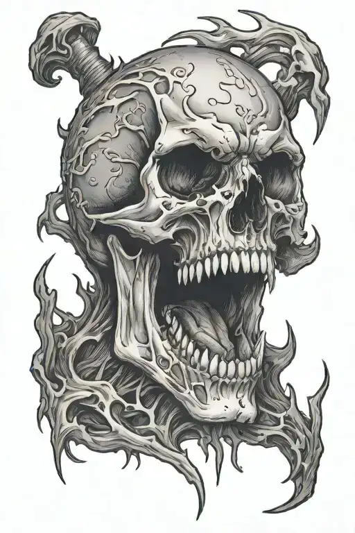 Skull Beserk Screaming In Pain