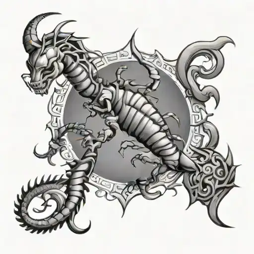 Symbol Of The Scorpio Sign With Leo Sign