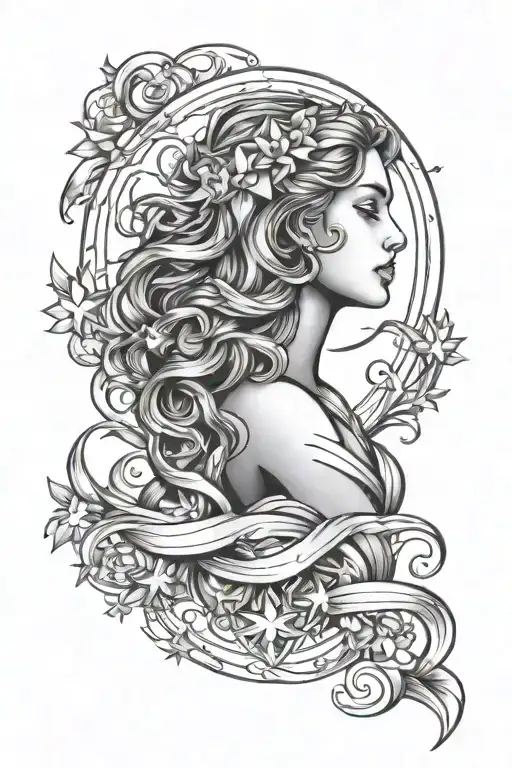 Virgo Zodiac Sign Wirh 2 Stars