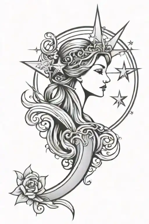 Virgo Sign Wirh 2 Stars