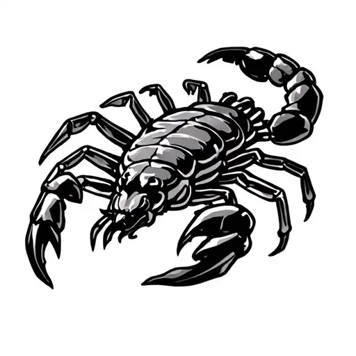 Scorpion With Scorpio Symbol