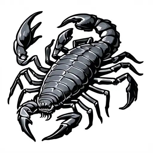 Scorpion With Scorpio Symbol Tail Shaped