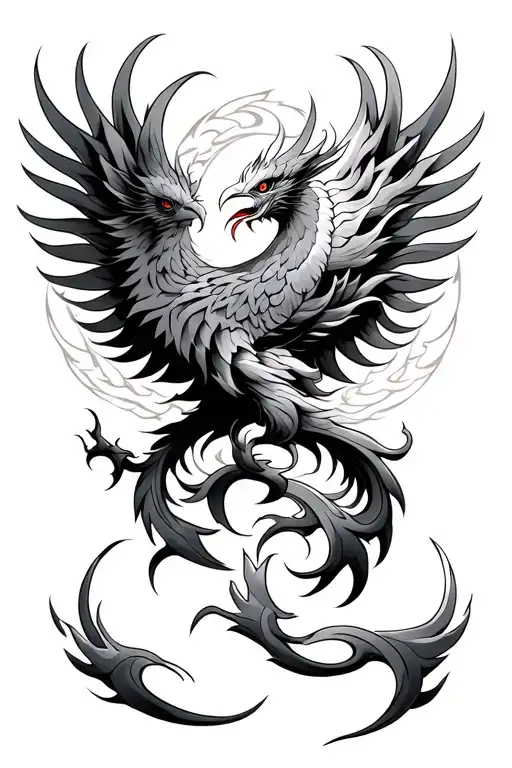 Sun Fire Phoenix Tibetan Node Of Infinity